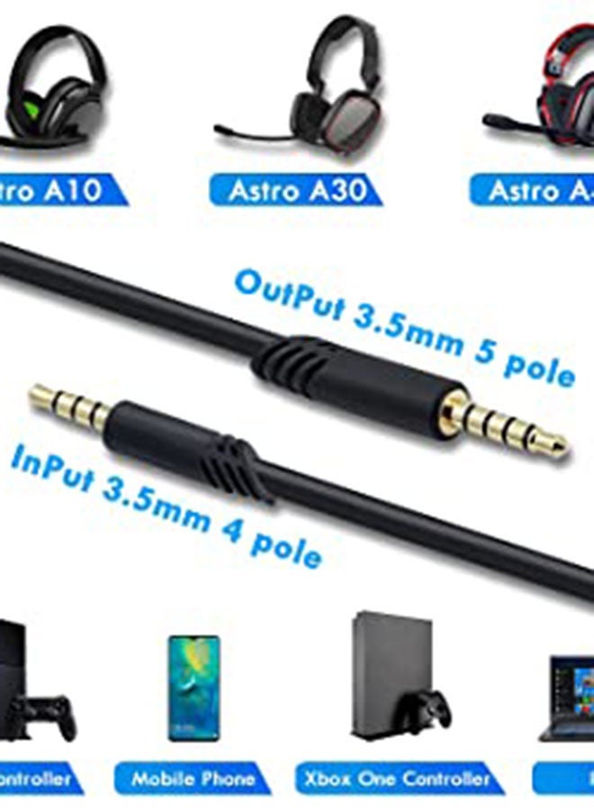 ZapLin Replacement Cable For Astro A10/A40 Gaming Headset 2M - Image 5