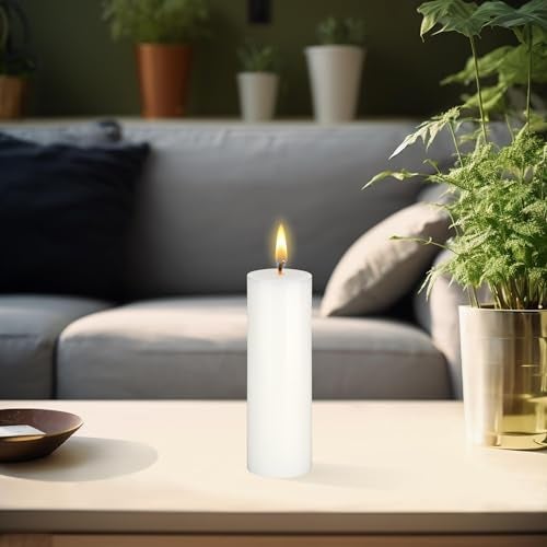 Mega Candles 1 pc Unscented Solid White Pillar Candles, Hand Poured Premium Wax Candle 2 Inch x 6 Inch, Home Décor, Spas, Weddings, Occasions, Party, Centerpieces, Holidays, Vigils, Prayers - Image 3