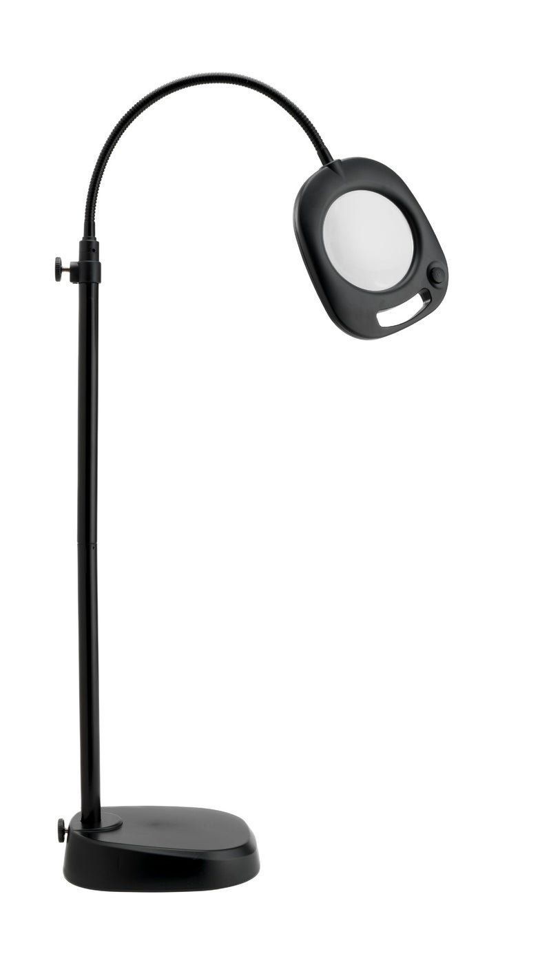 Daylight Company LED Floor Lamp and Table Lamp, Standing Lamp for Living Room, Bedroom, Salon, Office, Touch Control, Flexible Arm, Sleek Design, Multipurpose, Magnifier Lamp, Black - Image 3