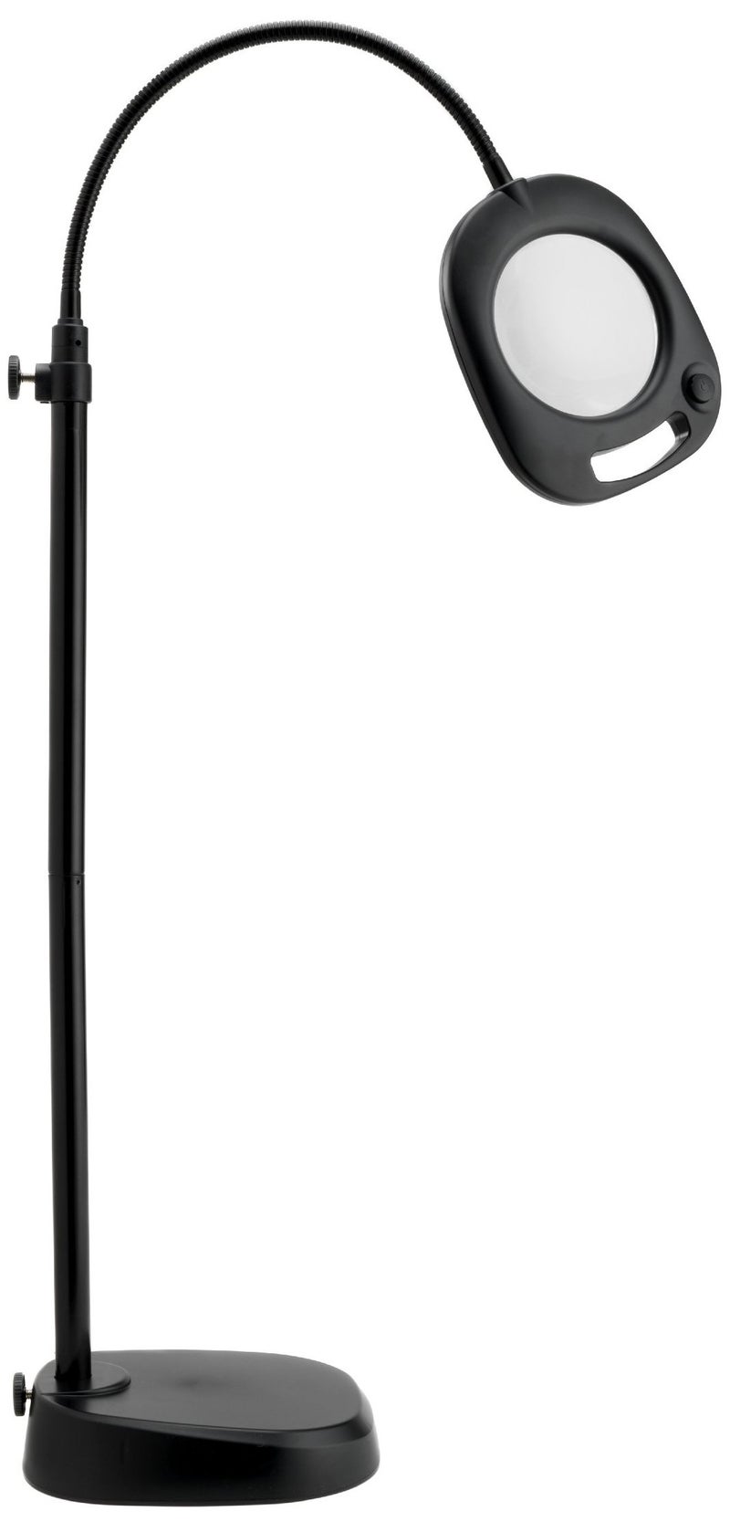 Daylight Company LED Floor Lamp and Table Lamp, Standing Lamp for Living Room, Bedroom, Salon, Office, Touch Control, Flexible Arm, Sleek Design, Multipurpose, Magnifier Lamp, Black - Image 1