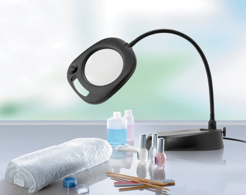 Daylight Company LED Floor Lamp and Table Lamp, Standing Lamp for Living Room, Bedroom, Salon, Office, Touch Control, Flexible Arm, Sleek Design, Multipurpose, Magnifier Lamp, Black - Image 4