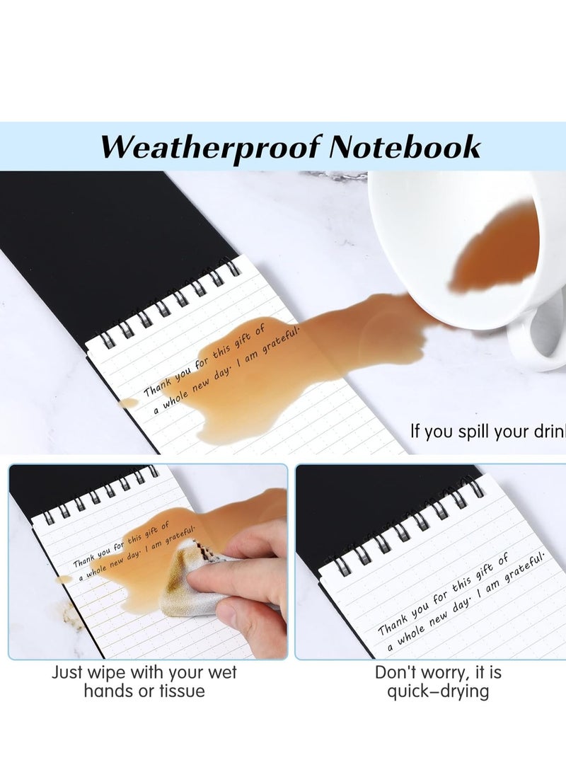 Zikra Waterproof Notebook, 12Pack Small Spiral Notebook 3x5, Pocket Size Notebook Can Be Written In The Rain for Outdoor Office School, Tactical Memo Steno Note Pads for Outdoor Office School Shorthand - Image 4