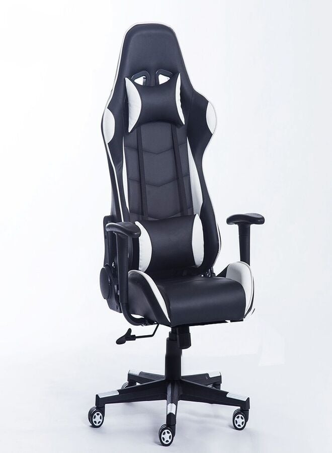Adjustable gaming chair with head support pillow 
