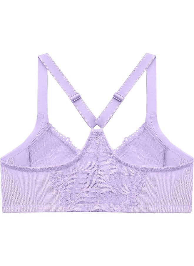 Glamorise Glamorise womens Front-close T-back Wonderwire Underwire #1246 Full Coverage Bra (pack of 1)  - Image 5