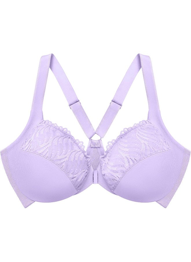Glamorise Glamorise womens Front-close T-back Wonderwire Underwire #1246 Full Coverage Bra (pack of 1)  - Image 4