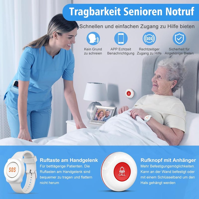 ChunHee Seniors Alarm Device - Elderly Disabled and Mobility Friendly Alarm Bracelet for Home Use (Set D) - Image 5