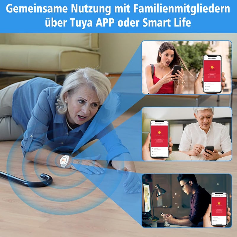 ChunHee Seniors Alarm Device - Elderly Disabled and Mobility Friendly Alarm Bracelet for Home Use (Set D) - Image 3