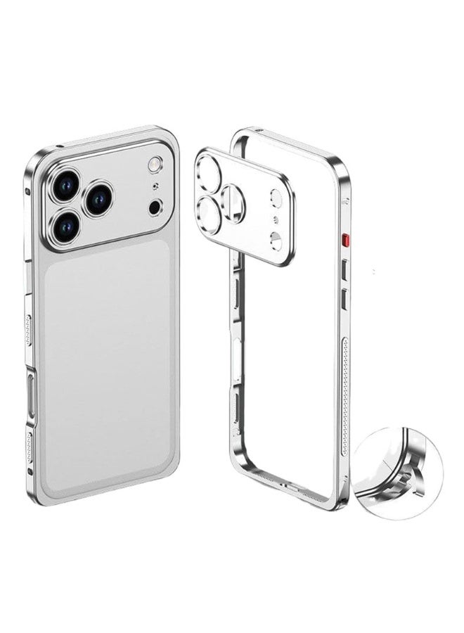 Luxury  Metal Frame Bumper Phone Case For iPhone 17 Pro Max  Aluminum Alloy Armor Detachable Buckle Shockproof Cover