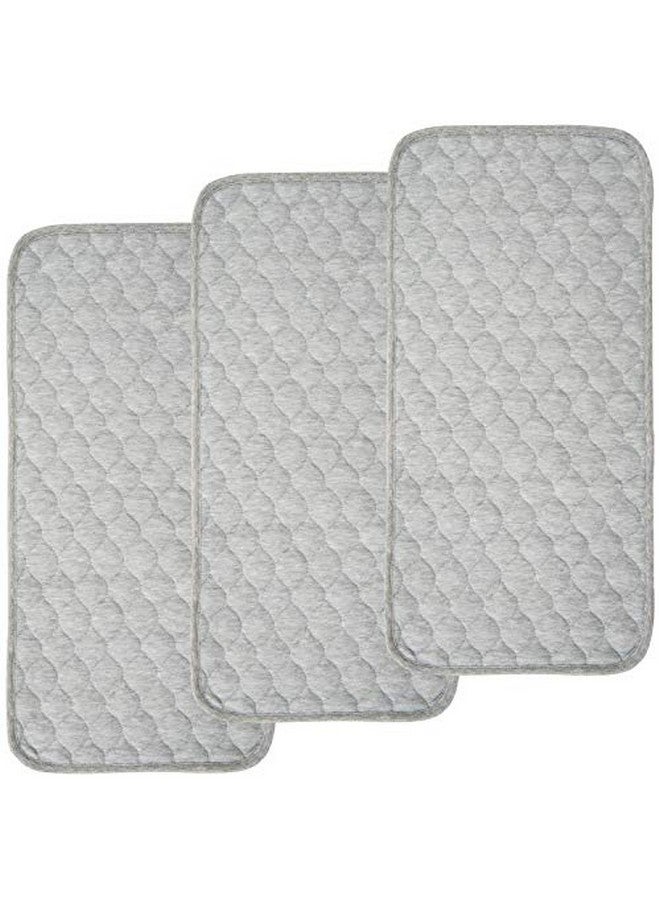 BlueSnail Bamboo Quilted Thicker Waterproof Changing Pad Liners 3 Count (Gray) - Image 1