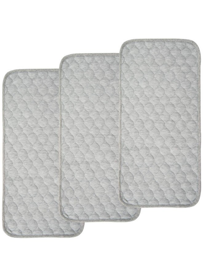 BlueSnail Bamboo Quilted Thicker Waterproof Changing Pad Liners 3 Count (Gray) - Image 2
