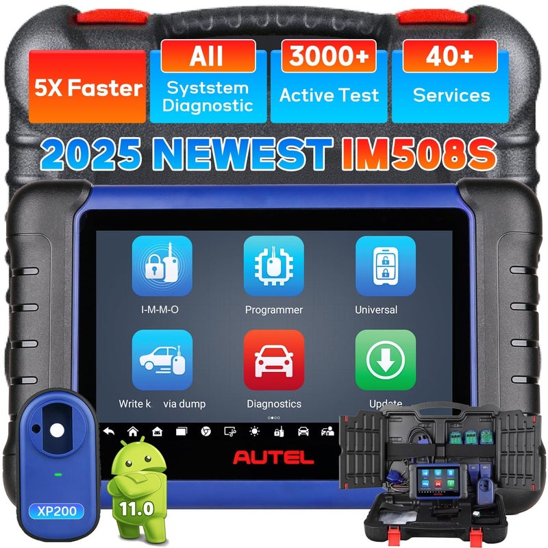 Autel Autel IM508S Scanner Better Than Autel KM100 Programmer Tool with XP200 Programming Bidirectional Diagnostic Tool w 3000 Active Test Smart Expert Mode 40 Service OE AllSys Upgrade of IM508