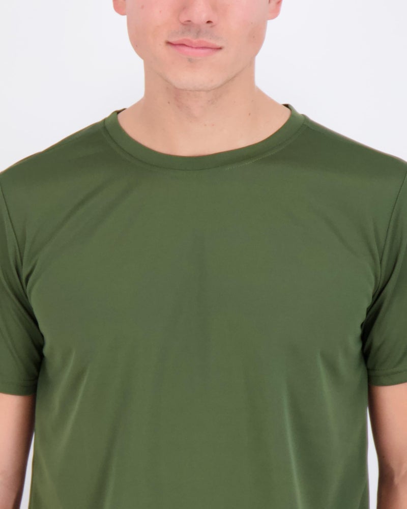 REALESSENTIALS Real Essentials 5 Pack Menâ€™s Active Quick Dry Mesh Crew Neck T Shirts | Athletic Short Sleeve Tee (Set 4, Black, Charcoal, Blue, Green, Burgundy - XL - Standard) - Image 3