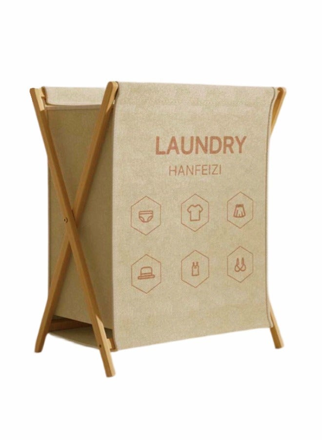 كيدل سلة غسيل قابلة للطي كبيرة مُحسّنة للمنزل، منظم متعدد الاستخدام لتخزين الملابس المتسخة والألعاب وسجاد اليوغا، مناسبة للحمام وغرفة النوم، مقاس 56.5×50×34 سم - Image 1