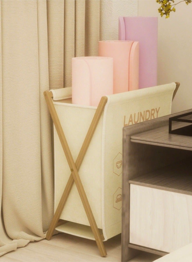 كيدل سلة غسيل قابلة للطي كبيرة مُحسّنة للمنزل، منظم متعدد الاستخدام لتخزين الملابس المتسخة والألعاب وسجاد اليوغا، مناسبة للحمام وغرفة النوم، مقاس 56.5×50×34 سم - Image 2