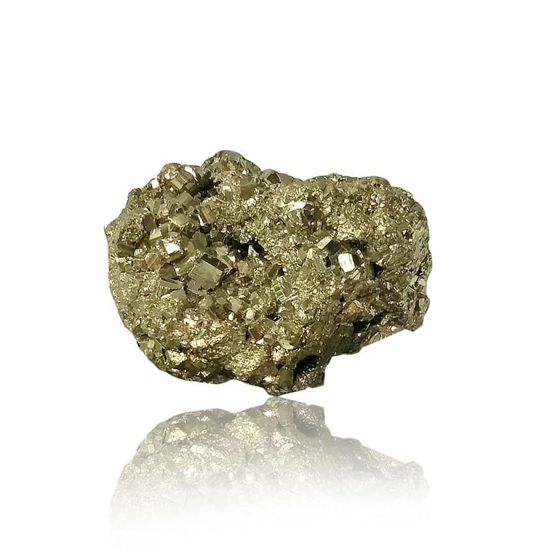 Reiki Crystal Products منتجات كريستال ريكي مجموعة بايريت الطبيعية المعتمدة 200 قيراط تقريبًا حجر بايريت الخام - Image 2