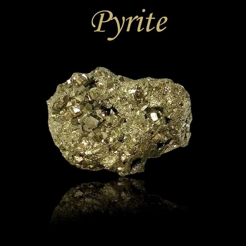 Reiki Crystal Products منتجات كريستال ريكي مجموعة بايريت الطبيعية المعتمدة 200 قيراط تقريبًا حجر بايريت الخام - Image 3