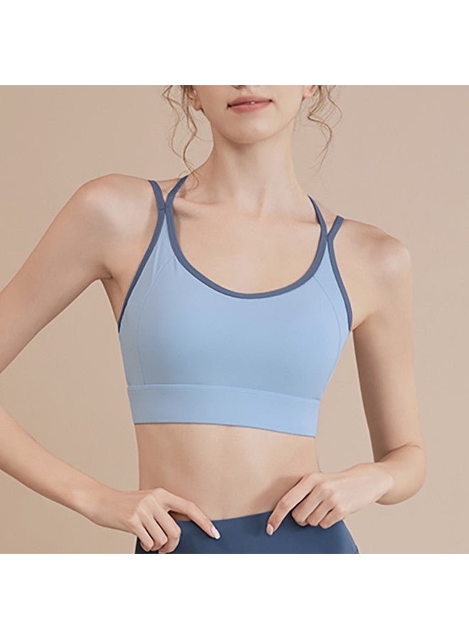 YouYou Sports Bra For Women, Fixed Cup, Anti-shock And Anti-sagging, High-intensity Running Yoga Vest Top Outerwear Bra, Back-beautifying - Image 3