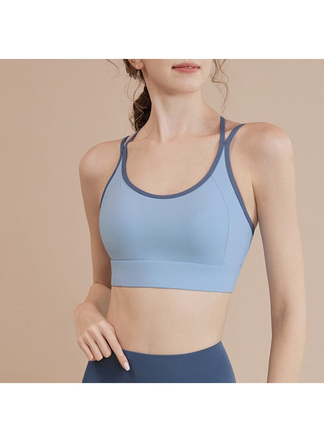 YouYou Sports Bra For Women, Fixed Cup, Anti-shock And Anti-sagging, High-intensity Running Yoga Vest Top Outerwear Bra, Back-beautifying - Image 5