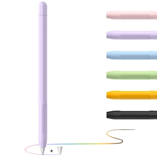 YINVA Case for Apple Pencil Grip for Apple Pencil Accessories Holder for Apple Pencil 1st Generation Cover Sleeve for Apple Pencil with Protective Nib Cover for iPad Pencil(Purple) - Image 1