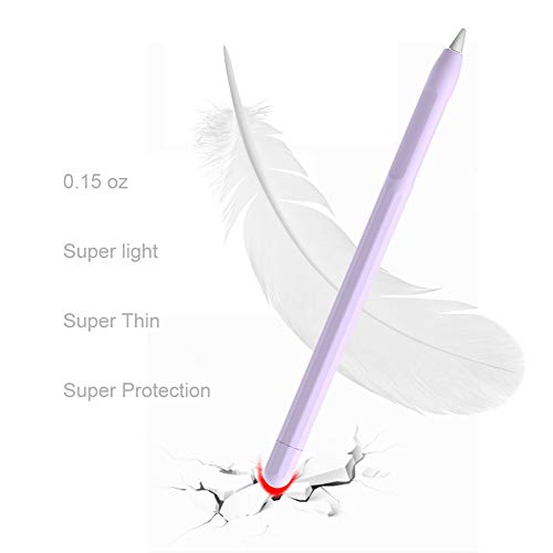 YINVA Case for Apple Pencil Grip for Apple Pencil Accessories Holder for Apple Pencil 1st Generation Cover Sleeve for Apple Pencil with Protective Nib Cover for iPad Pencil(Purple) - Image 3
