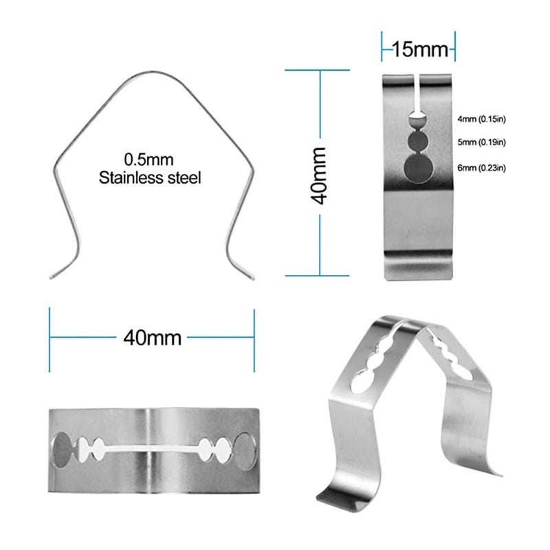 Stainless Steel Grill Temperature Probe Clip Holder 3 Hole Probe Clamp BBQ Meat Thermometer Accessory - Image 3