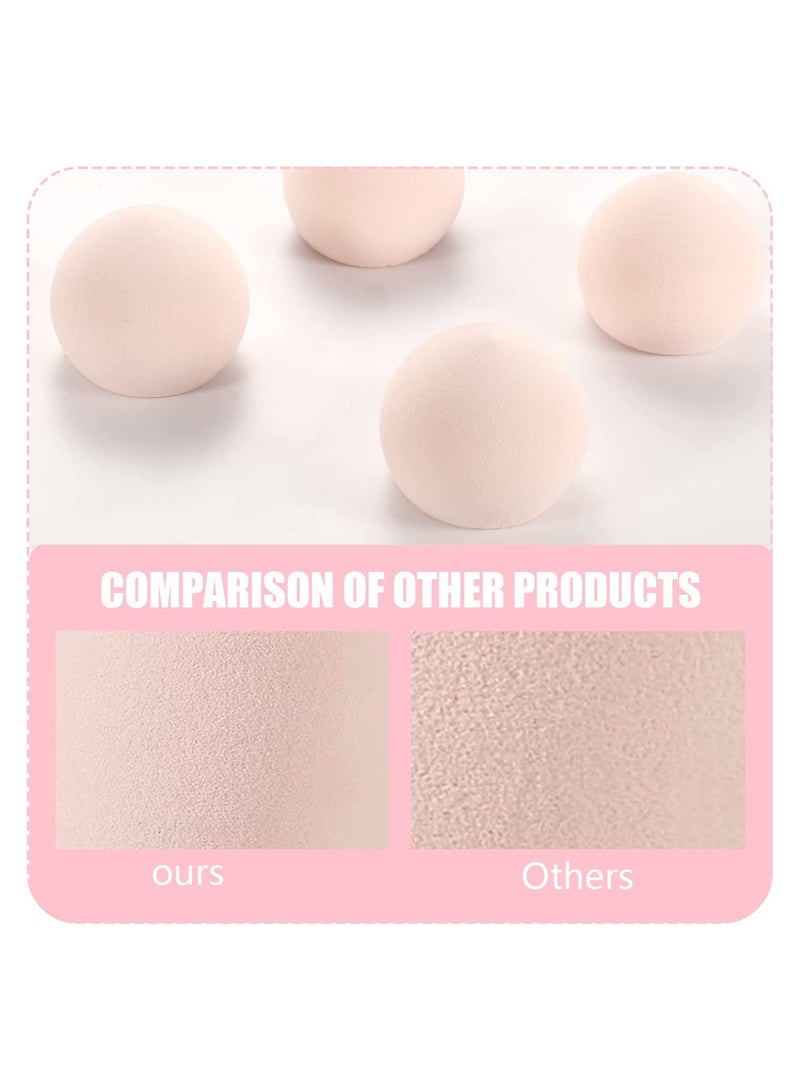 4 Pcs Pink Makeup Sponges, Soft Foundation Blenders, Latex-Free Concealer Applicators with Brushes for Flawless Beauty - Image 3