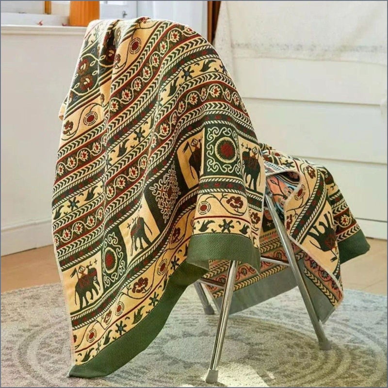 منشفة وجه ويدين، قطن، 90x180 سم، أخضر، 1 قطعة - Image 1