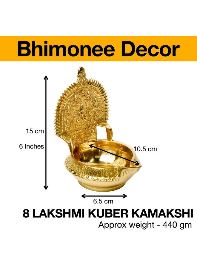 Bhimonee Decor ديباك ديا من برونز نقي بحجم 6 إنش من بهيموني ديكور - 440 جرام - Image 5
