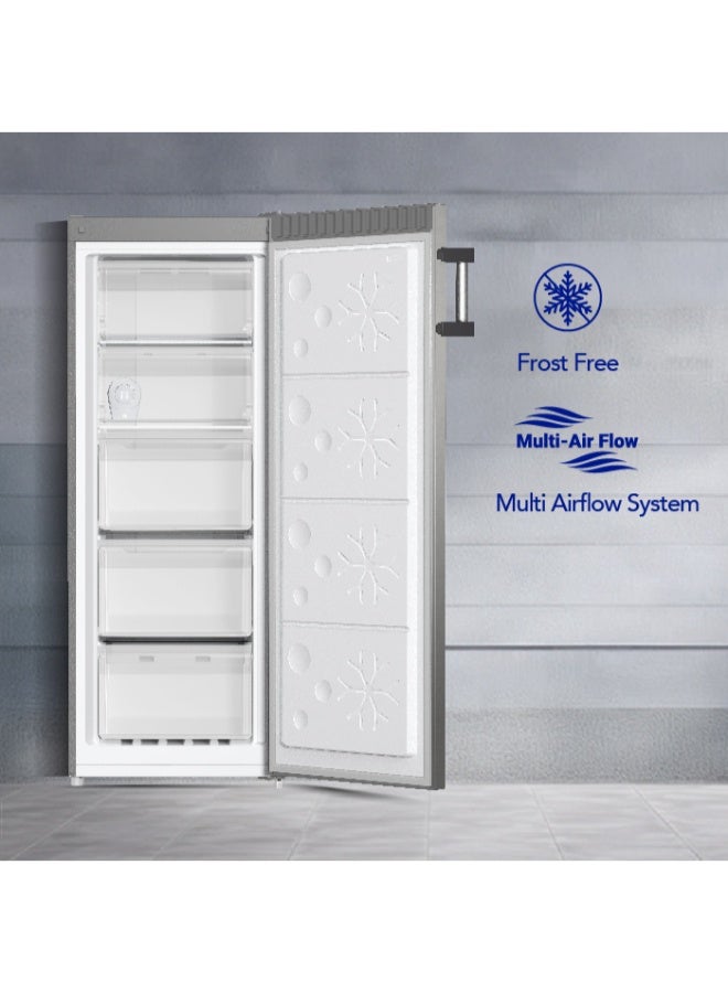 SUPER GENERAL 215L Gross Capacity Upright Freezer, Inverter Compressor, No Frost, Ice Twist Maker, Reversible Door, LED Display with Digital Control - 220 W SGUF301NFDCIE Silk Inox - Image 3