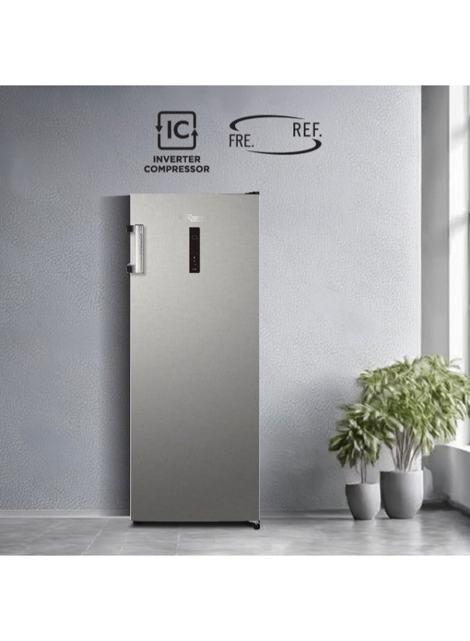 SUPER GENERAL 215L Gross Capacity Upright Freezer, Inverter Compressor, No Frost, Ice Twist Maker, Reversible Door, LED Display with Digital Control - 220 W SGUF301NFDCIE Silk Inox - Image 2
