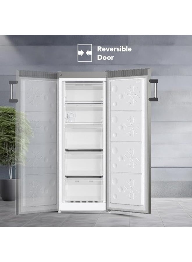 SUPER GENERAL 215L Gross Capacity Upright Freezer, Inverter Compressor, No Frost, Ice Twist Maker, Reversible Door, LED Display with Digital Control - 220 W SGUF301NFDCIE Silk Inox - Image 4