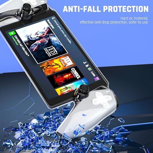 FANPL 【Improved Version】 Clear Case for PlayStation Portal Accessories, Hard Protective Cover for PS Portal Skin with 4 Thumb Grips, Strong and Durable, Not Easy to Fall Off - Image 5