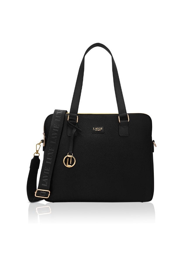 Lavie Luxe Women's Mento25 Laptop Bag (Black) - Image 1