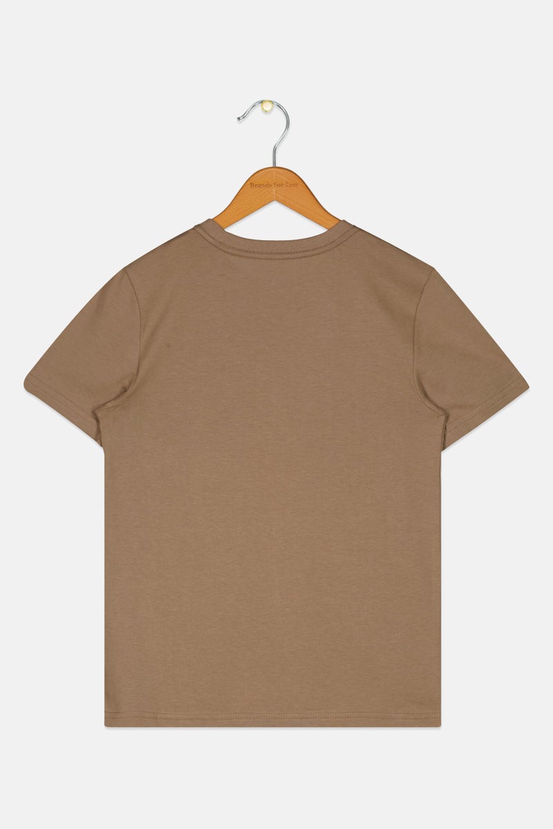 PUMA Kids Boy Sportswear Fit Short Sleeve Outdoor T-Shirt, Brown - Image 3