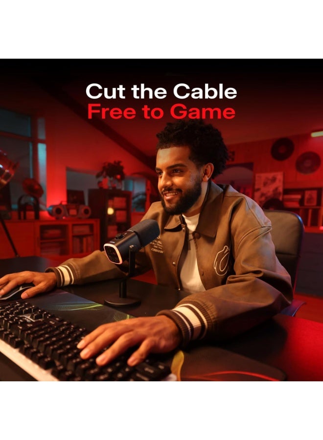 ماونو ميكروفون Maono PD100W اللاسلكي USB – ميكروفون ديناميكي Plug And Play مع اتصال لاسلكي وتقليل الضوضاء وصوت واضح للبث والبودكاست والألعاب - Image 2