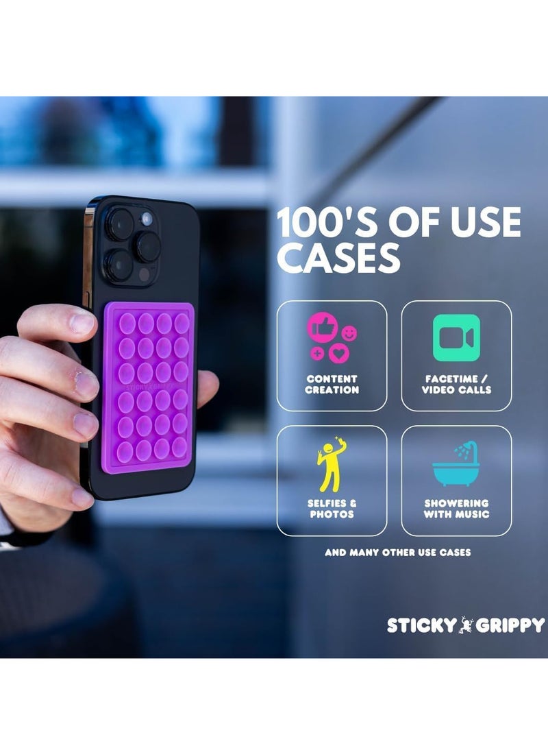 Silicone Double-Sided Suction Phone Case Detachable Mount - Hands-Free, Strong Grip Holder for Selfies & Videos - Durable, Easy to Use - iPhone & Android - Image 4