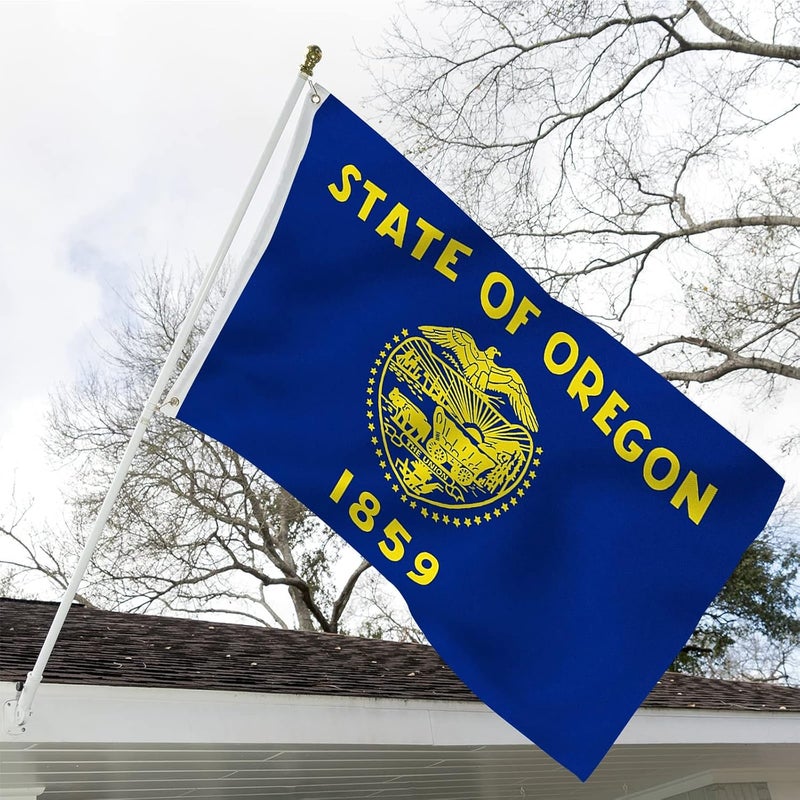 ARSOF Oregon State Flag 3x5 Double Sided Outdoor Heavy Duty Oregon OR Flags Vivid Colors 3 Ply with Durable Canvas Header and ​2 Brass Grommets - Image 2