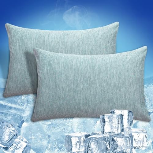 CHOSHOME Cooling Pillow Cases Zipper Pillow Covers QMax  045 Zippered Pillowcases for Hot Sleepers Soft Breathable SkinFriendly 2 Pack Standard 20x26 Green