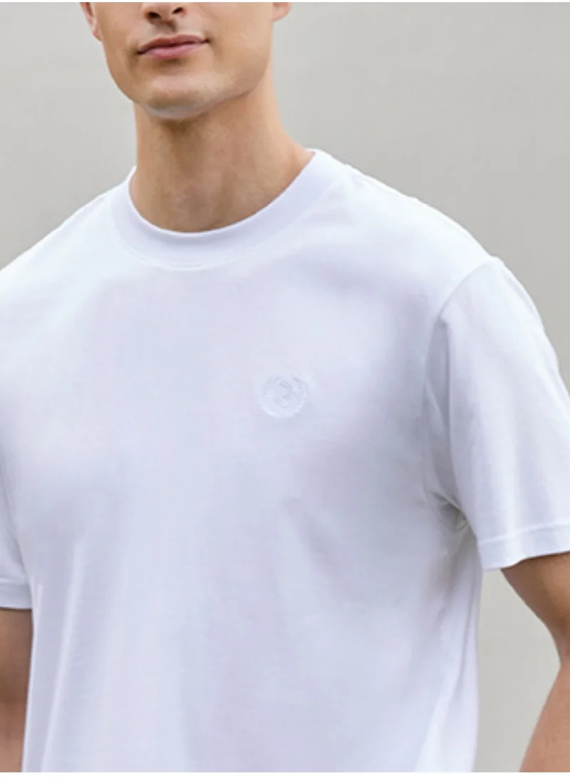 جيوردانو Men's Liquid Touch Smart Tee White