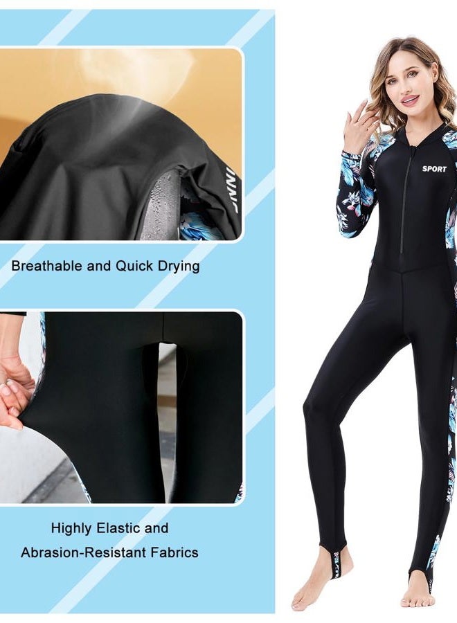 Realon Diving Skin Suit for Women Men, Full Body Rash Guard Swimsuit Thin Wetsuit, One Piece Swimwear UV Protection Quick Dry for Scuba Surfing Snorkeling Swimming Kayak Water Sport - Image 3