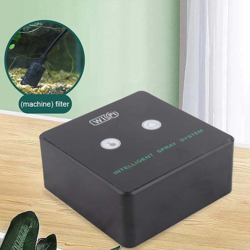 WiFi Rainforest Terrarium Timed Fogging System Reptile Intelligent Humidification Spray Kit Automatic Sprayer 360 Degree Rotatable Nozzle with WiFi Connection Remote APP Control (10m 4 nozzles) Multicolor 10m 4 nozzles 10m 4 nozzles - Image 5