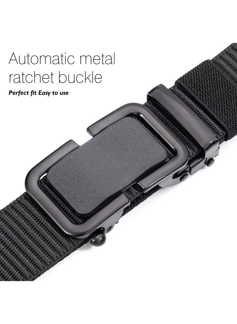 Men's Adjustable Tactical Belt - 4-Pack Nylon Casual Golf Belts for Jeans, Versatile Web Belts for Everyday Use - Image 3