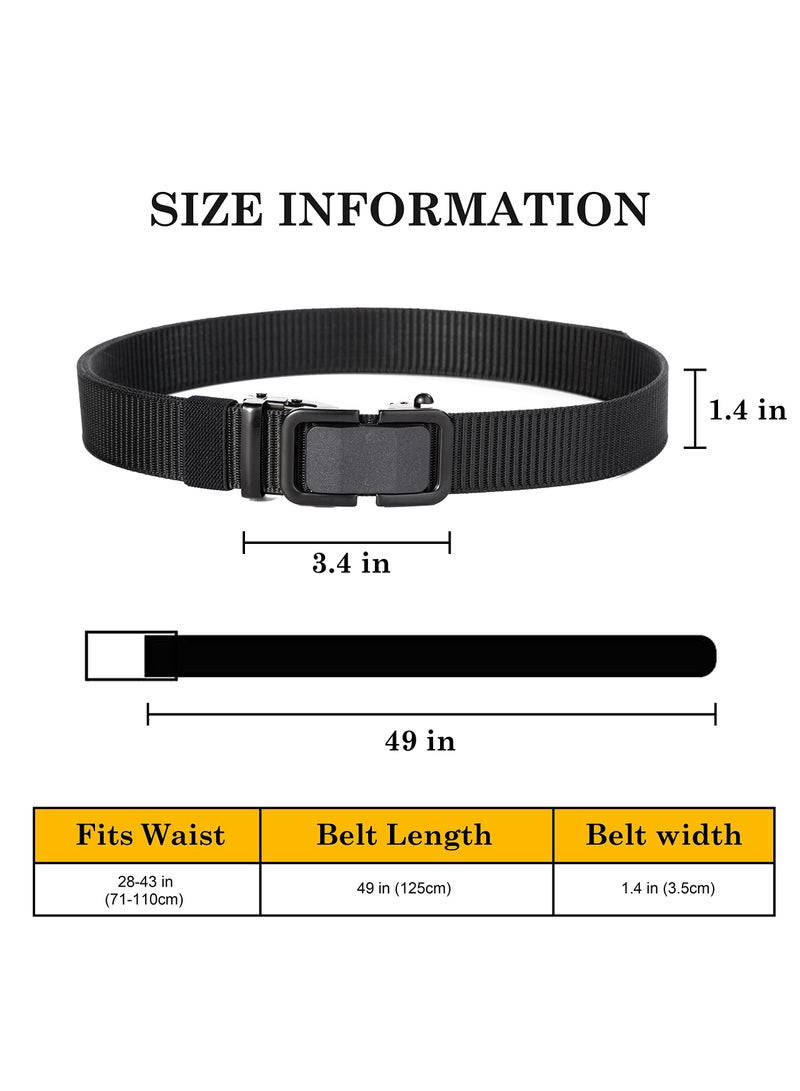 Men's Adjustable Tactical Belt - 4-Pack Nylon Casual Golf Belts for Jeans, Versatile Web Belts for Everyday Use - Image 4