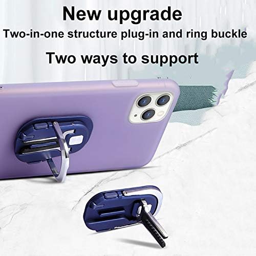 KolorFish Phone Ring Stand Holder Multifunction Car Mount, Finger Ring Phone Stand Air Vent 360°/180° Rotate 2 in 1 Universal Bracket (Blue) - Image 4