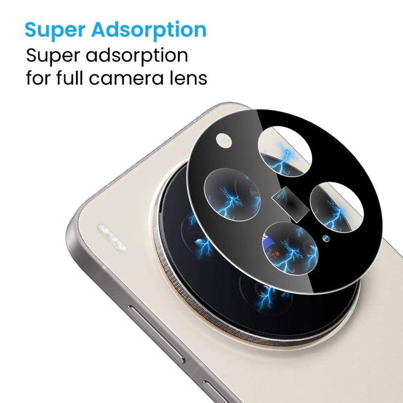 FIRST MART Premium Camera Lens Protection For Vivo X300 Pro 5G (6.78 Inches) With Edge-to-Edge Protector Coverage and Installation Kit |Black, Pack of 1 - Image 2