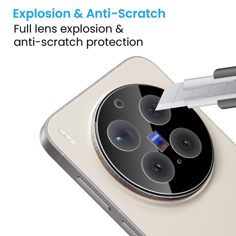 FIRST MART Premium Camera Lens Protection For Vivo X300 Pro 5G (6.78 Inches) With Edge-to-Edge Protector Coverage and Installation Kit |Black, Pack of 1 - Image 3