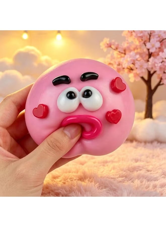 JUE-FISH Smushers Squishies Slow Rising Stress Ball Non- Cute Slow Rise Relaxing Sensory Fidget for Ages 3+ Squeeze Sensory Ball Fun Desk Accessory for Adults (Pink) - Image 3