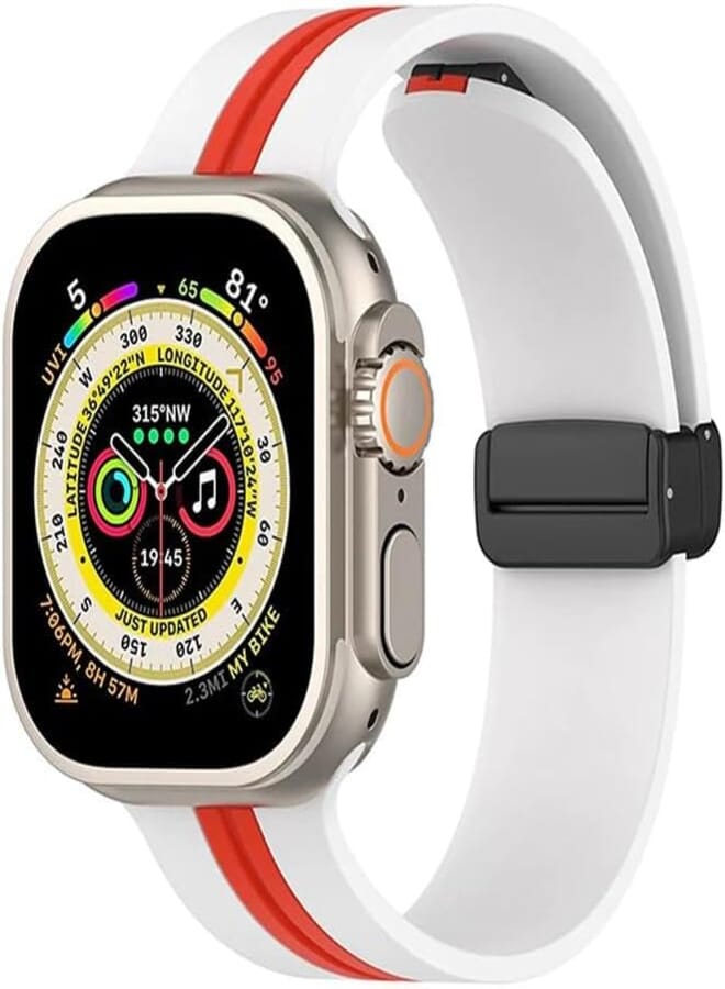 Next store Silicone Magnetic Sport Band for Apple Watch Ultra/Ultra 2 49mm 45mm 44mm 42mm Soft Strap for iWatch Series 9/8/7/6/5/4/3/2/1/SE