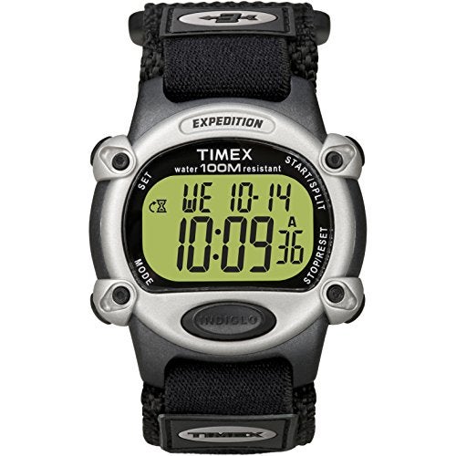 TIMEX ساعة تيمكس للرجال T48061 إكسبيديشن بحزام سريع اللف أسود كامل الحجم رقمية - Image 1