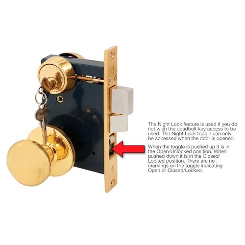 SEGAL Prime-Line SE 27570 2-1/2 in. Backset, Entrance Mortise Lockset, Wrought Solid Brass, Left Handed (Single Pack) - Image 5